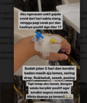 Postingan crazy rich Malang Gilang Widya Pramana setelah dinyatakan positif Covid-19. (Foto: Instagram)