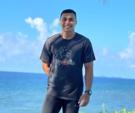 Serda Aprilio Perkasa Manganang usai jogging di pantai. (Foto: Instagram)