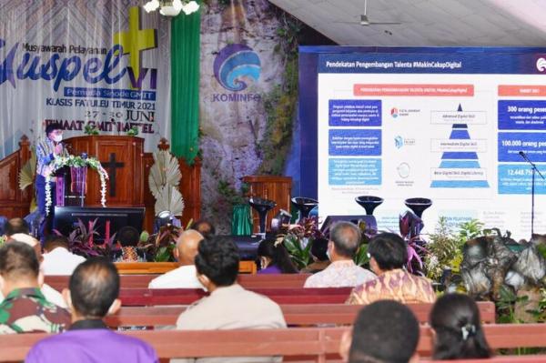 Suasana Diskusi Literasi bertajuk `Kupang Makin Cakap Digital’ di Gereja Bait’el Bokong, NTT. (Foto: dok Kemkominfo)