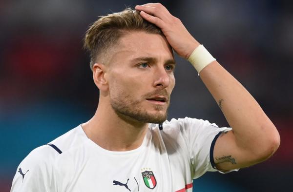 Ciro Immobile Striker Timnas Italia Ciro Immobile pura-pura cedera dan berbuah gol ke gawang Belgia. (Foto: Reuters)