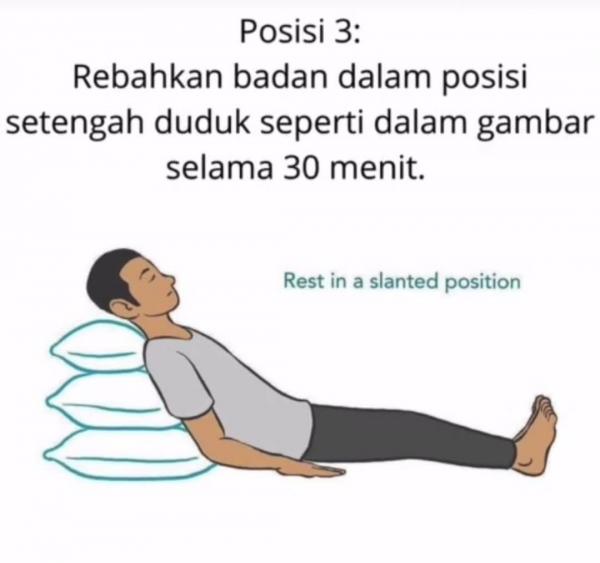 Posisi ketiga teknik proning