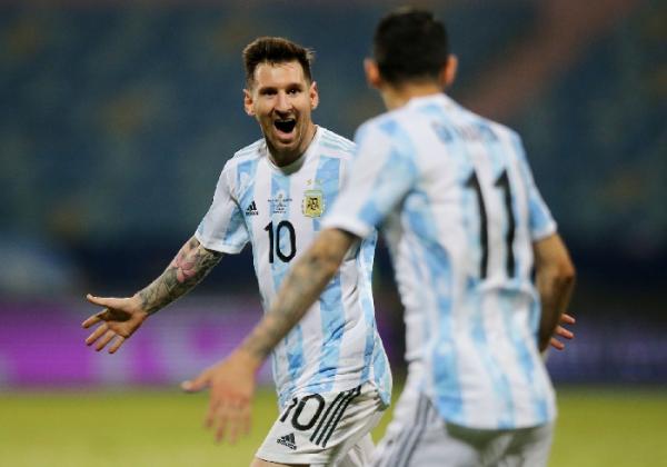 Argentina melaju mulus ke semifinal Copa America 2021. Argentina membantai Ekuador 3-0 di perempat final Copa America 2021. (foto: Reuters)