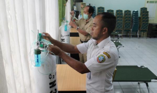 Persediaan tabung oksigen medis di RSUD Kota Pontianak kembali mencukupi. (Foto: Antara)