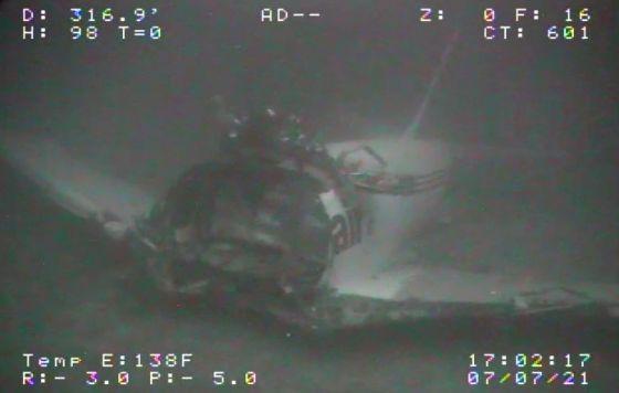 Bangkai pesawat Boeing 737-200 Transair ditemukan di dasar samudera Hawaii (Foto: NTSB via Reuters)