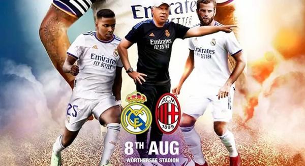 Real Madrid manantang AC Milan dalam laga pramusim. Pertandingan berlangsung di Worthersee Stadion, Klagenfurt, Austria. (Foto: Marca)