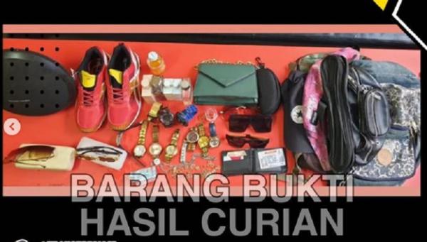 Barang bukti pencurian di Komplek Royal Mansion Pontianak. (Foto: Satreskrim Polresta Pontianak)