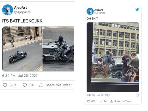 Batman Sodok Batman yang muncul saat syuting The Flash.