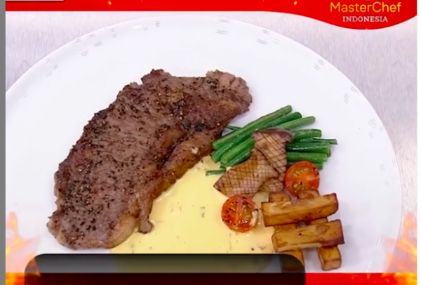 Hidangan steak milik Jesselyn yang dipuji para chef juri. (Foto: Instagram)