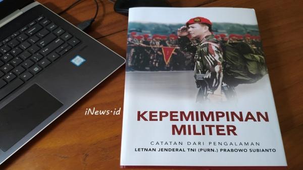 Prabowo Buku Biografi Buku Kepemimpinan Militer yang ditulis Menhan Prabowo Subianto. (Foto: iNews.id).