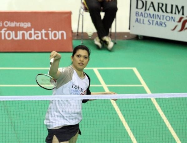 Mia Audina PB Djarum Mia pernah berkunjung ke Indonesia dalam acara Djarum Badminton All Stars pada tahun 2012. (foto: PB Djarum)