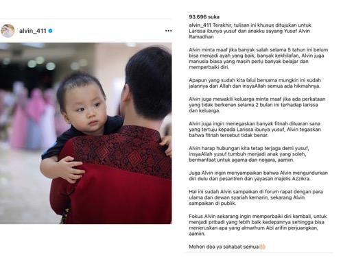 Alvin Faiz mundur dari Yayasan Azzikra.