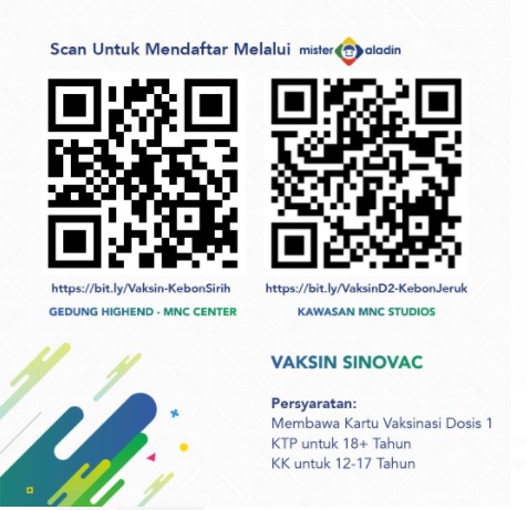 MNC Peduli kembali menggelar vaksinasi Covid-19 dosis tahap kedua pada 23-31 Agustus 2021. 
