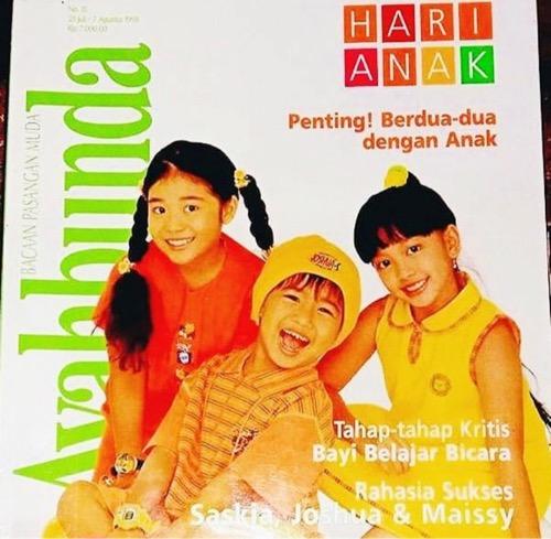 Maissy bersama penyanyi anak lainnya jadi cover majalah. (Foto: IG)