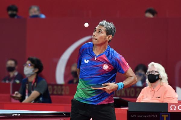 Indonesia menambah medali dari cabang olahraga (cabor) para-tenis meja kelas 10 perorangan putra. Medali perunggu diraih oleh David Jacobs. (foto: KBRI Jepang)