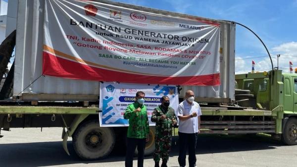 Bantuan generator oksigen dari Panglima TNI untuk RSUD Wamena. (Foto: Istimewa)