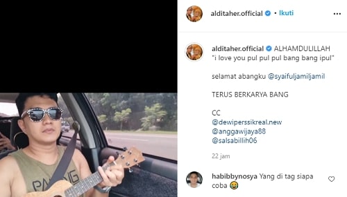 Aldi Taher membuatkan lagu untuk Saipul Jamil.