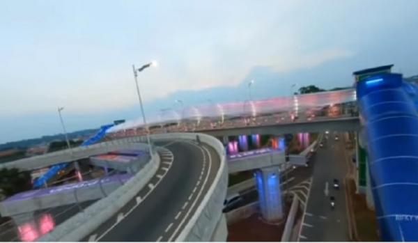 JPO Lenteng Agung nampak dari kejauhan (Foto: IG Anies Baswedan)