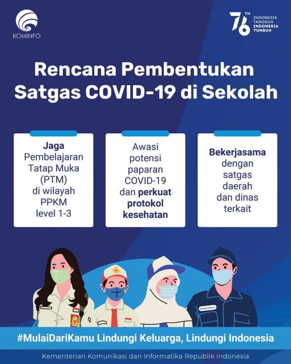 Infografis Rencana Pembentukan Satgas Covid-19 di Sekolah
