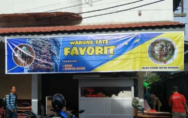 Warung Sate Favorit di Pasar Sayur Sambas. (Foto: Instagram @satesambas01)