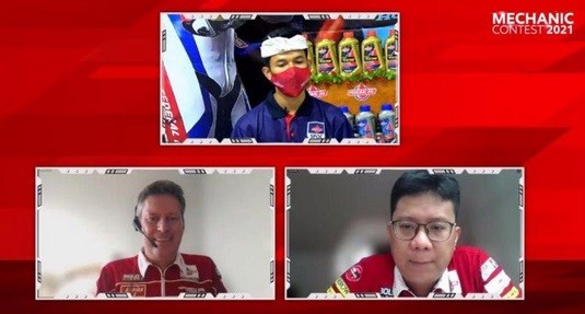 Mekanik Kontes Pemenang Virtual Mechanic Contest 2021 dari Bali. (Foto: Tangkapan Layar)