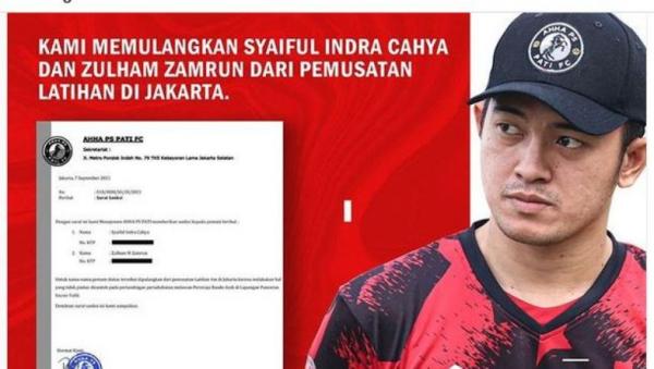Instagram @ahhaps.fc Tangkapan layar Instagram @ahhaps.fc yang mengumumkan pemulangan dua pemain dari pemusatan latihan di Jakarta. Foto: Ist.