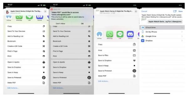 Cara Menyimpan Website sebagai PDF di iPhone