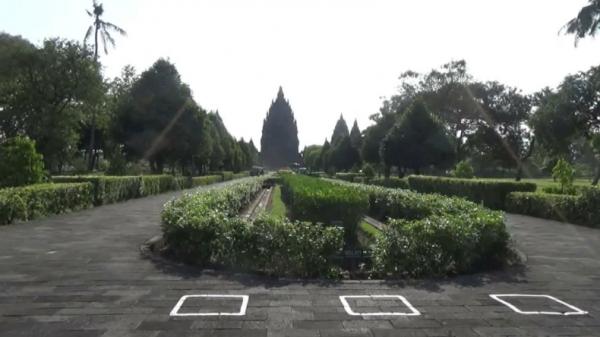 Taman Wisata Candi Prambanan di Sleman Yogyakarta sudah mulai dibuka untuk tahap uji coba (Heru Trijoko/MNC Portal)