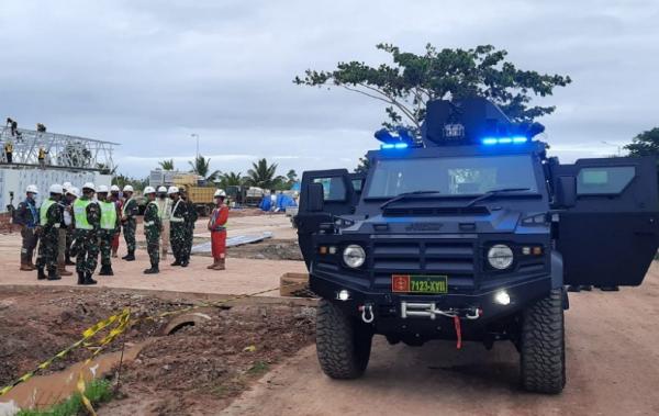 Kendaraan taktis TNI untuk mengamankan PON XX Papua di Merauke. (Foto: Dispenad)