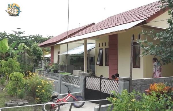 Rumah Khusus Nelayan di Pantai Pangandaran yang dibangun Kementerian Pekerjaan Umum dan Perumahan Rakyat. (Foto: Istimewa)
