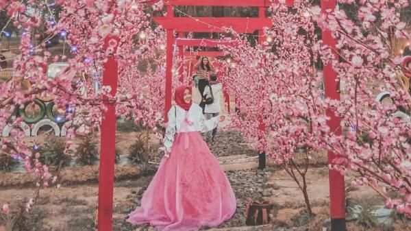 Tempat Wisata di Kota Metro Lampung-4 Tempat Wisata di Kota Metro Lampung, Sakura Garden (Instagram/sakuragarden_sumbersari)