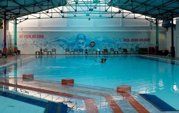Kolam renang Salsabiela di kompleks Sekolah Budi Mulia Dua. (Foto : Twitter)