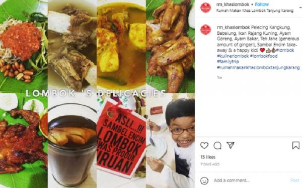 Rumah Makan Khas Lombok Tanjung Karang (Foto: Instagram/. Rumah Makan Khas Lombok Tanjung Karang)