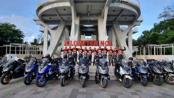 Mantan Menteri Agama (Menag) Lukman Hakim Saifuddin bersama klub sepeda motornya mengendarai motor ke Provinsi Aceh (Antara)