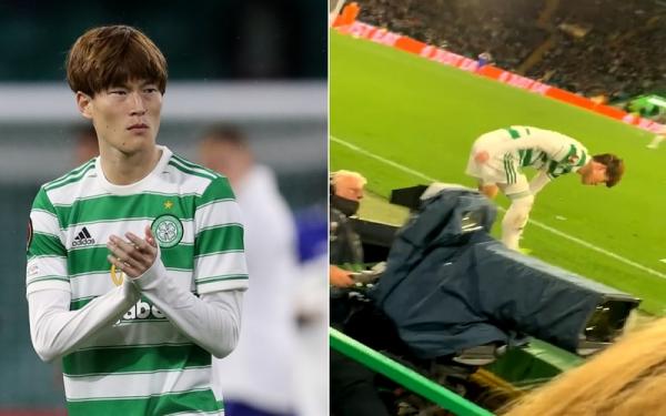 Striker Celtic, Kyogo Furuhashi. (Foto: REUTERS; Twitter/@julieclarkx)