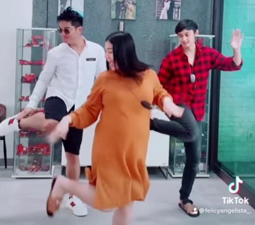 Felicya joget TikTok di usia kehamilan 8 bulan.