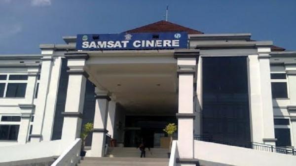 SAMSAT CINERE Samsat Cinere Depok melayani perpanjangan SIM dan pembayaran pajak kendaraan. (Foto: bapenda.jabarprov.go.id)