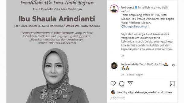 Kabar duka, Istri Wakil Wali Kota Medan Aulia Rachman Meninggal Dunia