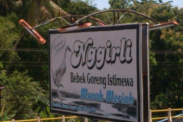 RM bebek Nggirli jadi alternatif tempat makan di Kulon Progo. (Foto: ist)