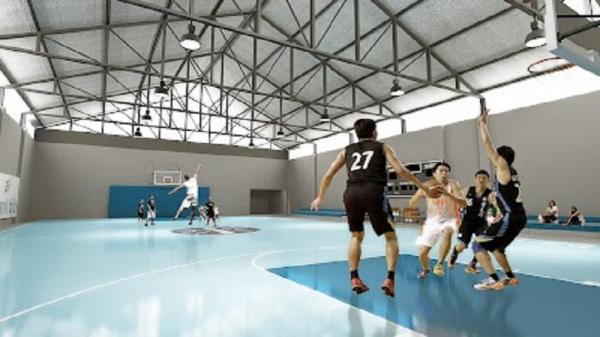 BEEBUCK STADIUM Warga latihan basket di Beebuck Stadium. (Foto: cumaps.net)