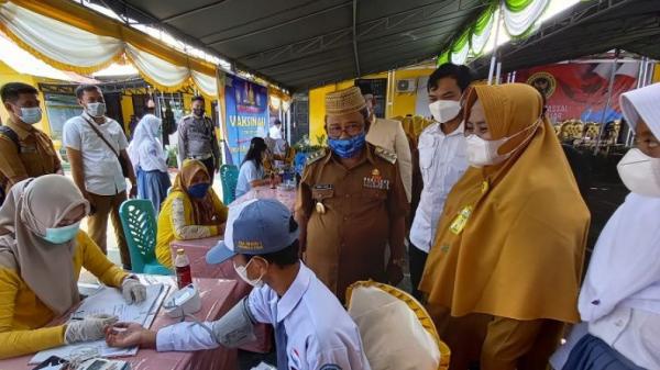 Ratusan Pelajar dari 17 Sekolah di Gorontalo Utara Ikut Vaksinasi Massal 