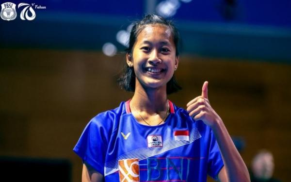 Putri Kusuma Wardani atau Putri KW Pebulu tangkis tunggal putri Indonesia, Putri Kusuma Wardani atau biasa disapa Putri KW berhasil akan tampil di final Czech Open 2021, Minggu (24/10/2021). (Foto: Twitter/@INABadminton)