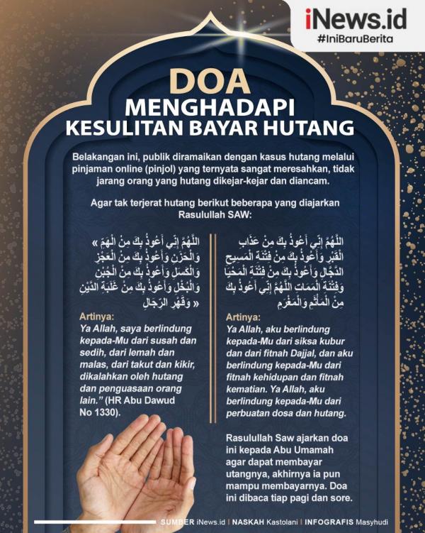 Infografis Doa Menghadapi Kesulitan Membayar Hutang