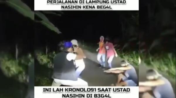 Video dugaan rekayasa yang menampilkan ustaz di Lampung dibegal (Andres Afandi/MNC Portal)