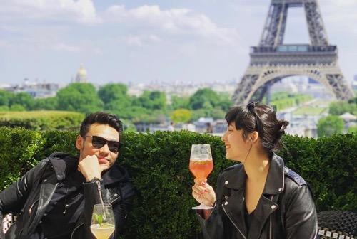 Chelsea Islan dan pacar Chelsea Islan dan sang pacar Rob Clinton saat di Paris. (Foto: IG)