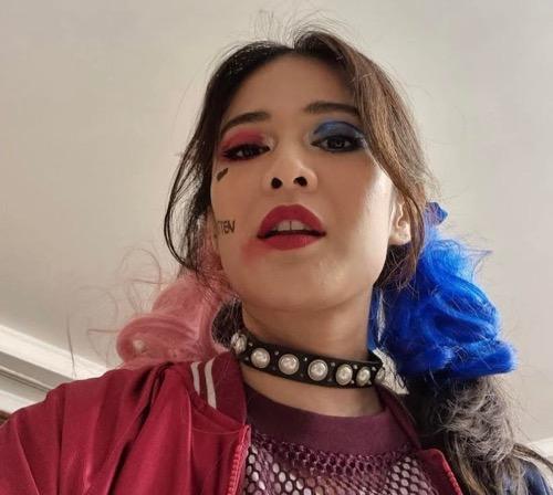 Dian Sastrowardoyo saat Halloween.