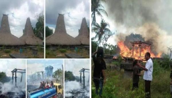 9 Rumah Tradisional Sumba NTT di 2 Kampung Adat Hangus Terbakar