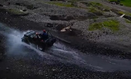 Lintasan Kali Kuning di Desa Pentingsari. (Foto iNews TV)