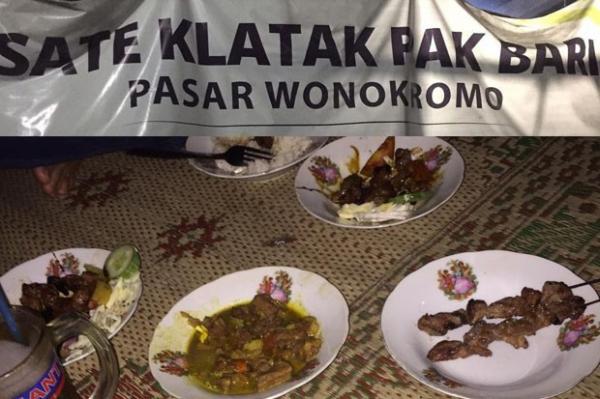 Sate Klatak Pak Bari lokasinya di Pasar Wonokromo, Jalan Imogiri, Pleret, Bantul. ( Foto : @rizkyindra_b)