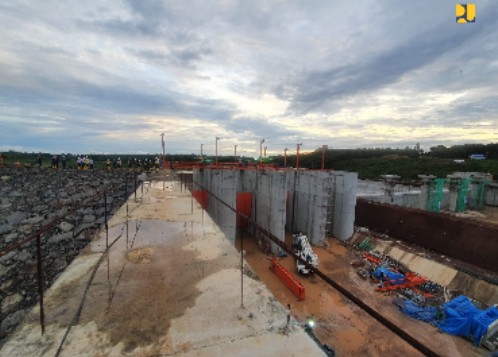 Telan dana Rp846 miliar, begini penampakan Bendungan Margatiga yang diisi air awal 2022. Foto: Kementerian PUPR