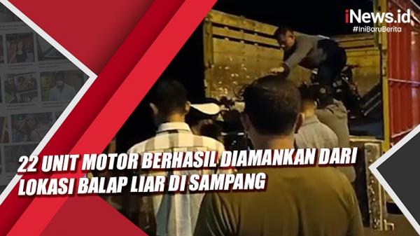 Video 22 Unit Motor Berhasil Diamankan dari Lokasi Balap Liar di Sampang